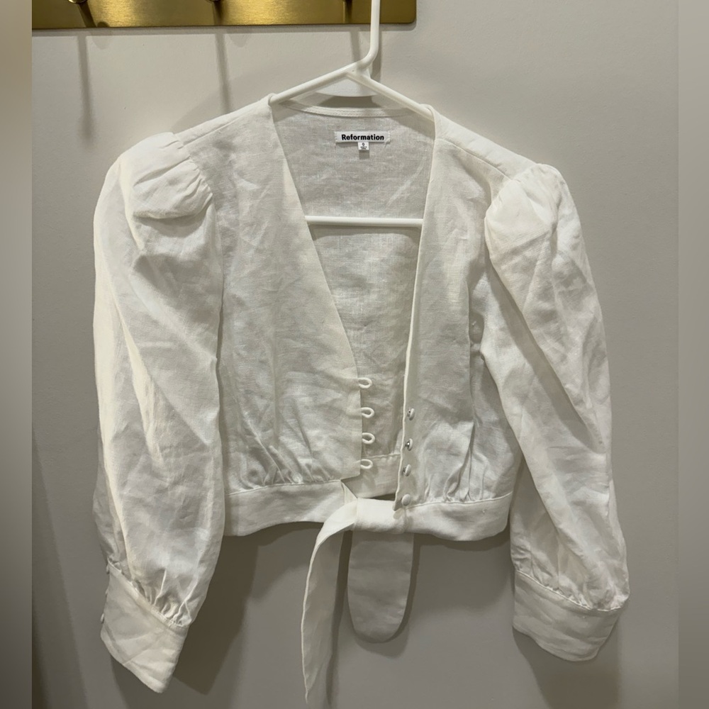Reformation Linen Top - NWOT